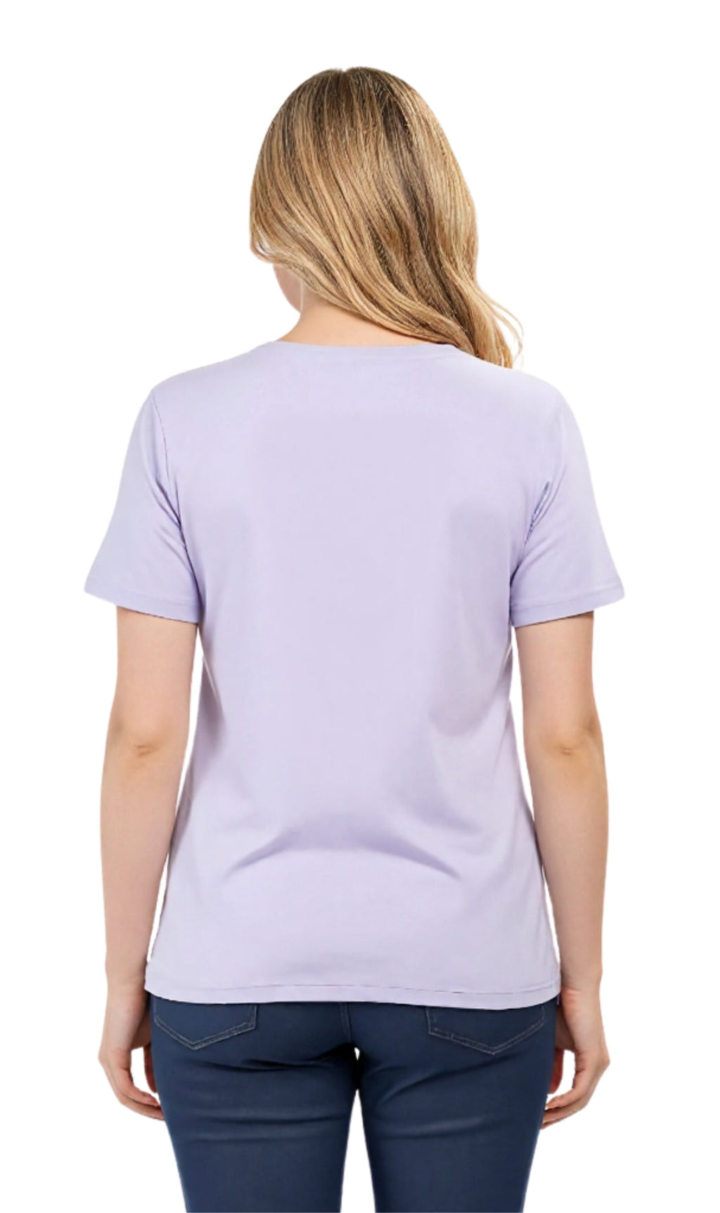 Women's Relaxed Fit Short-Sleeve Crew neck knit Tee Shirt