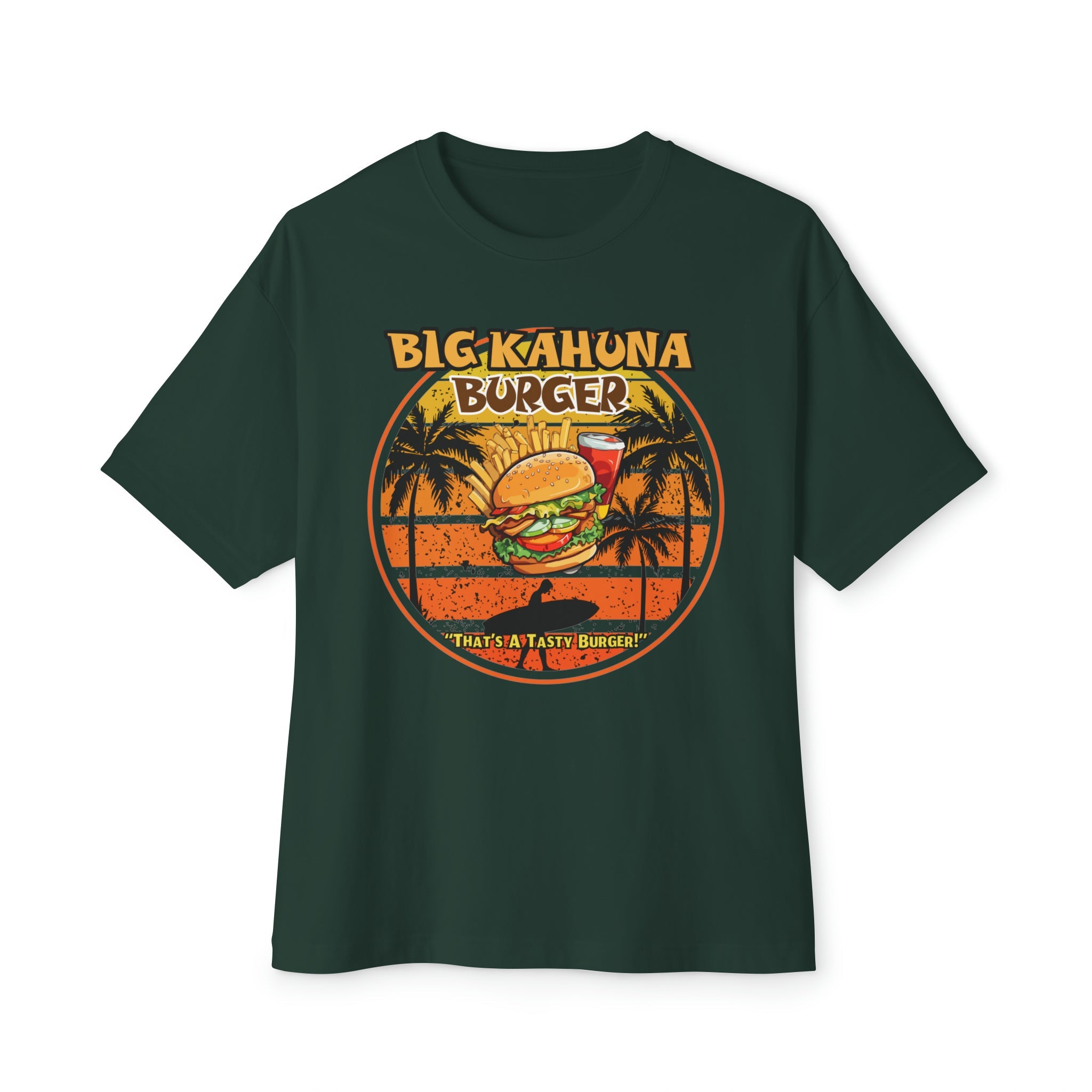 "DirkyThreadz Big Kahuna Burger T-Shirt - Retro Diner Style with Iconic Graphic Design"