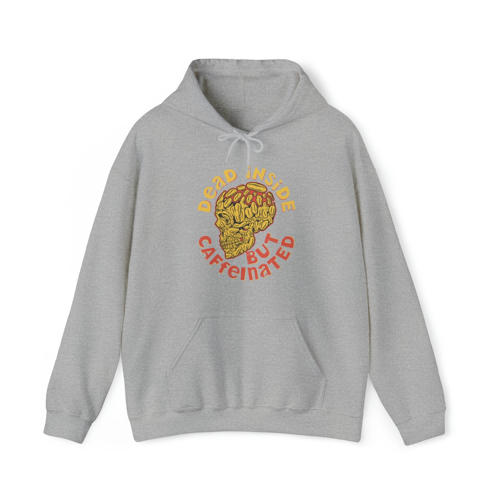 "DirkyThreadz 'Dead Inside But Caffeinated' Hoodie - Bold Coffee Lover's Statement