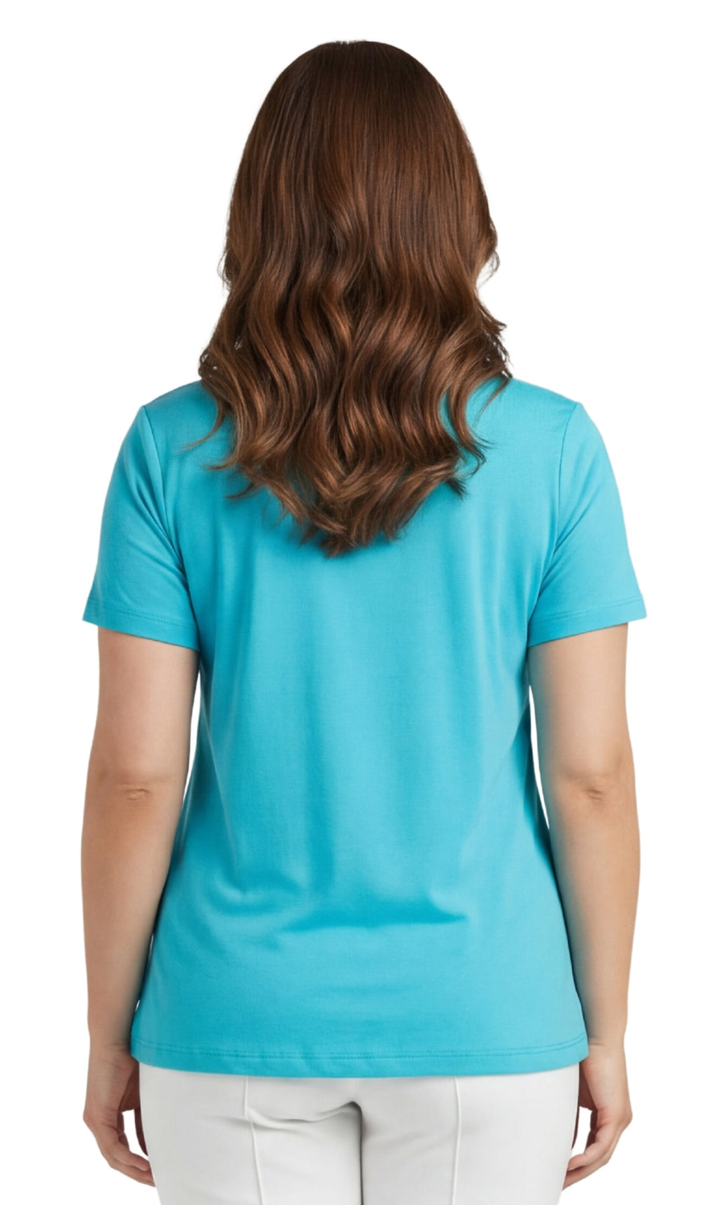 Women's Relaxed Fit Short-Sleeve Crew neck knit Tee Shirt