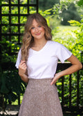Essential V-neck Flutter Sleeve Top
