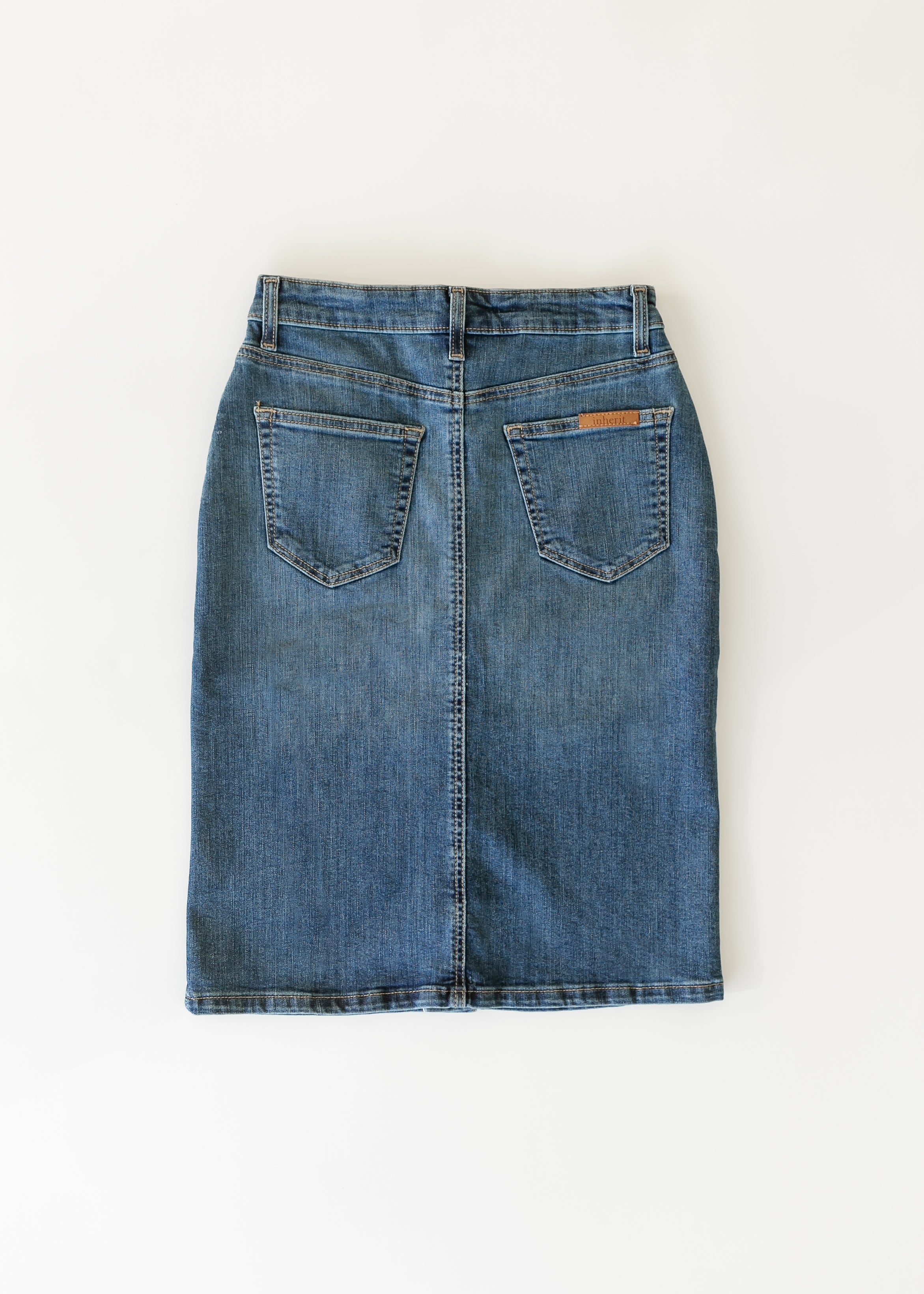Zana Front Button Denim Midi Skirt - FINAL SALE